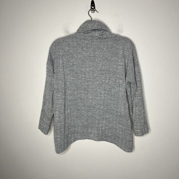 Clara Sun Woo Sweater Womens Small Cowl Neck Pullover Gray Casual Stretch - Picture 5 of 10